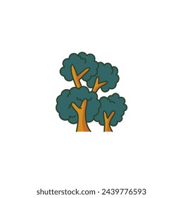vector element tree set world tree day green vector