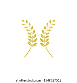 vector element wheat logo, baked wheat logo, wheat grain label, baked elements, barley harvest food cake emblem logo, wheat grain bread bun