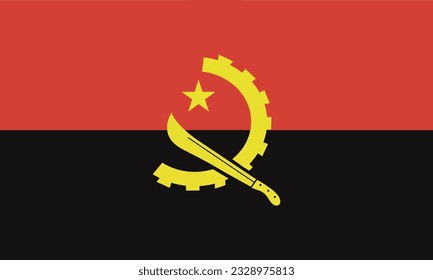 Vector element for your design. The flag of the country of Angola. The concept of the symbol and pride of the state.