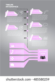 Vector elements for business infographic. Template for graph, presentation or diagram. Concept, options, parts, steps or processes. Infographics with mission, vision, future and strategy motive.