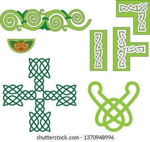 Vector elements of celtic ornament. Ethnic ornament. Geometric design