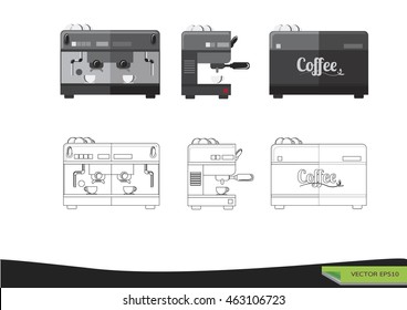 Vector elements of coffee shop