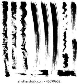 vector elements, effect "dry brush"