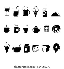vector elements of food and beverages