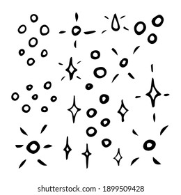 Vector elements in the form of stars for the design of works.