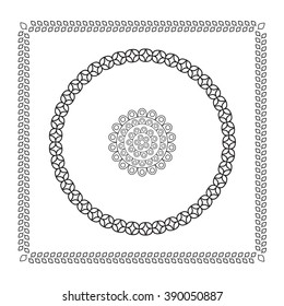 Vector elements for graphic works. Vector illustration. Black-white illustration