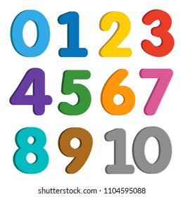 Vector Elements Illustration Template Numbers Colourful Stock Vector ...