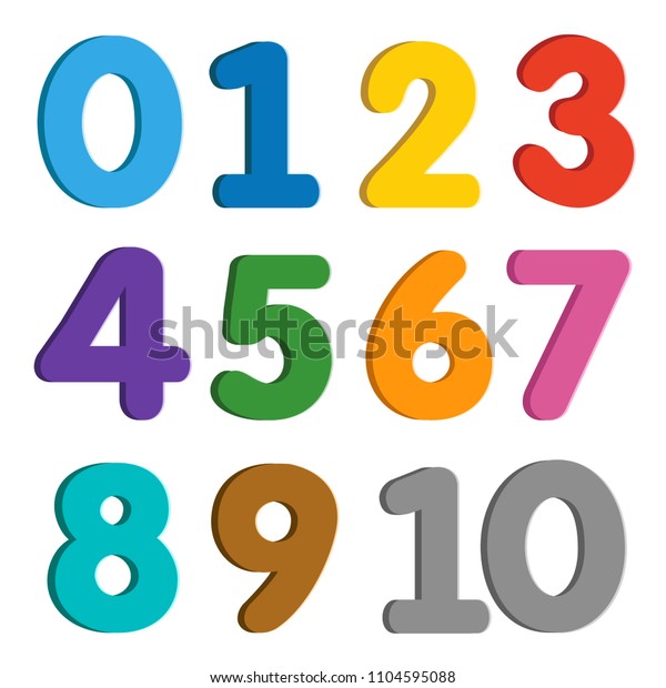 Vector Elements Illustration Template Numbers Colourful Stock Vector ...