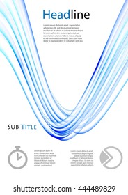 Vector elements for infographic. Flyer poster. Front page. Headline. Modern template for your work, infograph, presentation or workflow. Concept with business icons and place for your text. EPS10