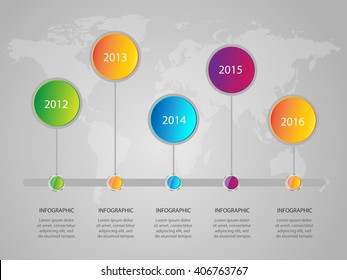 Vector elements for infographic. Modern template for your work, infograph, presentation or workflow. Concept with business icons and place for your text. EPS10