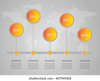 Vector elements for infographic. Modern template for your work, infograph, presentation or workflow. Concept with business icons and place for your text. EPS10
