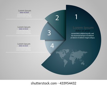 Vector elements for infographic. Modern template for your work with chart, infograph, presentation or workflow. Concept with business icons and place for your text. EPS10