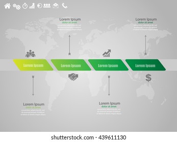 Vector elements for infographic. Modern template for your work, infograph, presentation or workflow. Concept with business icons and place for your text. EPS10