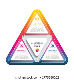 Vector elements for infographic. presentation and chart. steps or processes. 
options number workflow template design.3 steps. 