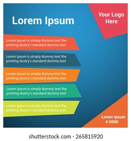 Vector elements for infographic. Template for diagram, graph, presentation. Business concept with 5 options, parts, steps or processes. Abstract background.