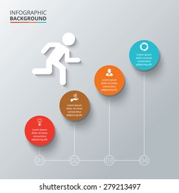 Vector elements for infographic. Template for diagram, graph, presentation. Business concept with 4 options, parts, steps or processes. Abstract background
