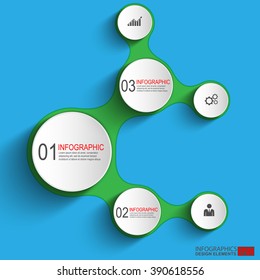 Vector elements for infographic. Template for diagram, graph, presentation and chart. Business concept with 6 options, parts, steps or processes. Abstract background.