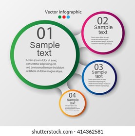Vector elements for infographic. Template for diagram, graph, presentation and chart. Business concept with 4 options, parts, steps or processes. Vector illustration. Eps 10