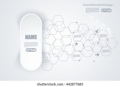 Vector elements for infographic. Template for diagram, graph, presentation and chart on abstract technology background with hexagons.