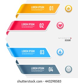 Vector elements for infographic. Template for diagram, graph, presentation and chart. Business concept with 4 options, parts, steps or processes. Abstract background.