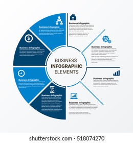 Vector elements for infographic. Template for diagram, graph, presentation and chart. Business concept, parts, steps or processes. Abstract background.