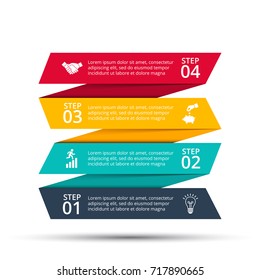 Vector elements for infographic. Template for diagram, graph, presentation and chart. Business concept with 4 options, parts, steps or processes. Abstract background.