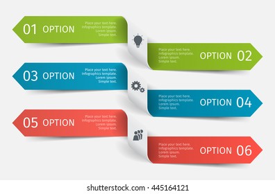 Vector elements for Infographics design. List for diagram, workflow layout, flowchart, steps, parts, timeline infographic, chart, web design, background. Modern concept with 6 options, parts, process