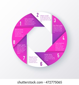 Vector elements for infographics. Template of a pie chart.
