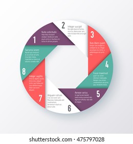 Vector elements for infographics. Template of a pie chart.