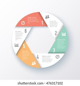 Vector elements for infographics. Template of a pie chart.