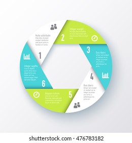 Vector elements for infographics. Template of a pie chart.