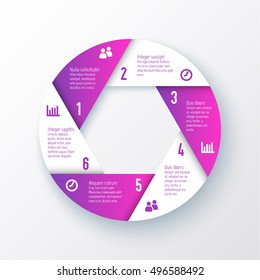 Vector elements for infographics. Template of a pie chart.