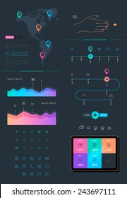 vector elements of infographics and user interface 