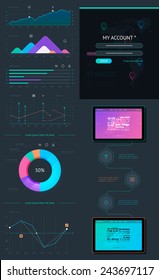 vector elements of infographics and user interface 