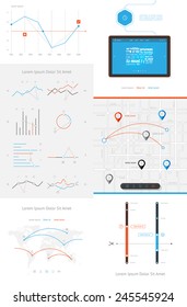 vector elements of infographics and user interface 