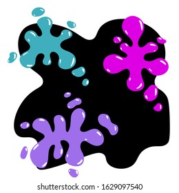 Vector elements of ink stain. Stain, liquid, ink. Easy to use for various thematic illustrations. For ads, sale, invitations, banners and more. 
