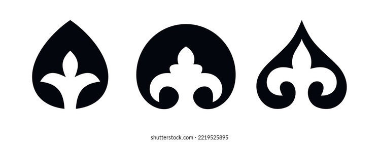 Vector elements of the Kazakh national floral ornament.