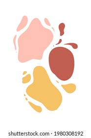 Vector elements of liquid form. Modern, fashionable, fluid, dynamic color spot shape. Vector illustration.
