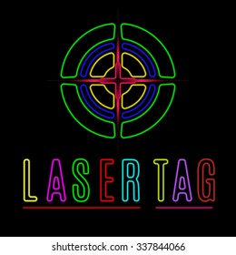 Vector elements of the logo laser tag