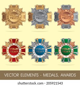 Vector elements - medals, awards