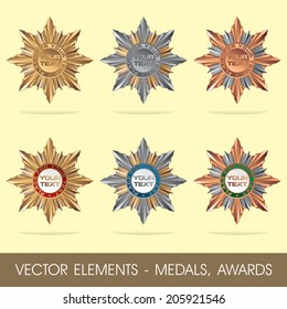 Vector elements - medals, awards