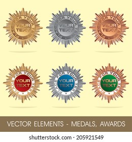 Vector elements - medals, awards