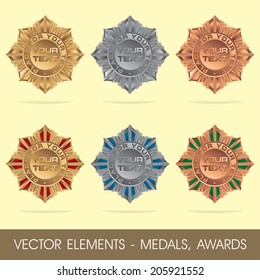 Vector elements - medals, awards