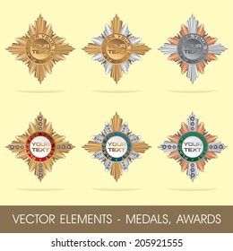 Vector elements - medals, awards