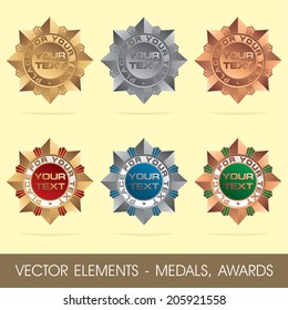 Vector elements - medals, awards