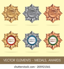 Vector elements - medals, awards