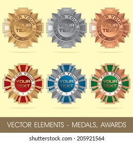 Vector elements - medals, awards