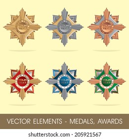 Vector elements - medals, awards