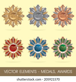 Vector elements - medals, awards