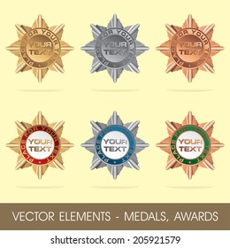 Vector elements - medals, awards